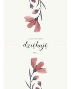 Kartka składana - Z całego serca dziękuję