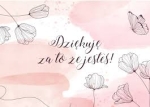 Kartka składana - Dziękuję za to, że (akwarela)