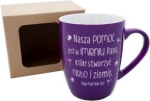 Kubek ceramiczny. Nasza pomoc jest... (fiolet)