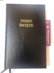 Uwspółcześniona Biblia Gdańska UBG, format średni, twarda oprawa z wycięciami, kolor czarny