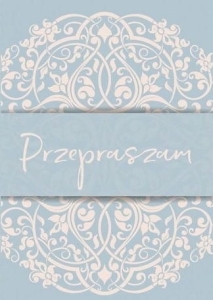 Kartka składana z kopertą - Przepraszam