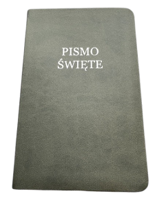 Uwspółcześniona Biblia Gdańska UBG, mały format powiększony, kolor szary