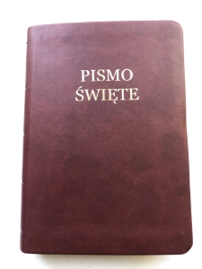 Uwspółcześniona Biblia Gdańska UBG, mały format powiększony, kolor bordowy